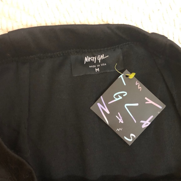 NWT Nasty Gal black mesh cut out pencil skirt (M) - Picture 5 of 5